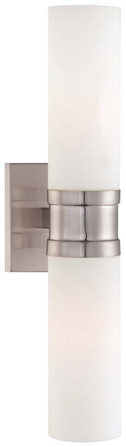 Compositions 2-Light Bath Vanity Light in Brushed Nickel
