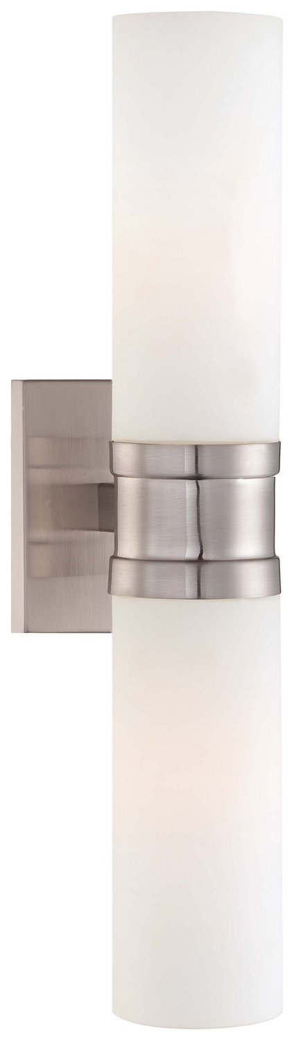 Compositions 2-Light Bath Vanity Light in Brushed Nickel