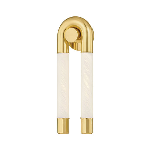 Zeme 2-Light Wall Sconce in Vintage Polished Brass