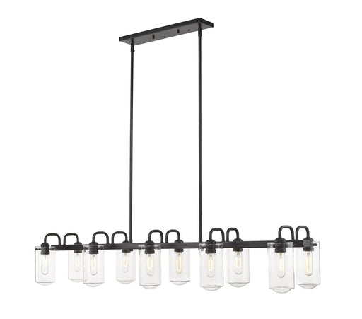 Delaney 10 Light 56" Linear Pendant in Matte Black