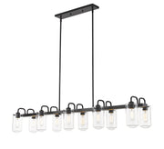Delaney 10 Light 56" Linear Pendant in Matte Black
