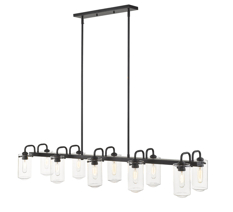 Delaney 10 Light 56" Linear Pendant in Matte Black