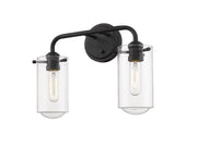 Delaney 2 Light 15" Vanity in Matte Black