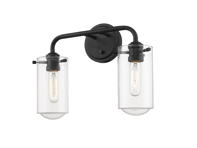 Delaney 2 Light 15" Vanity in Matte Black