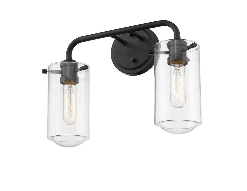 Delaney 2 Light 15" Vanity in Matte Black