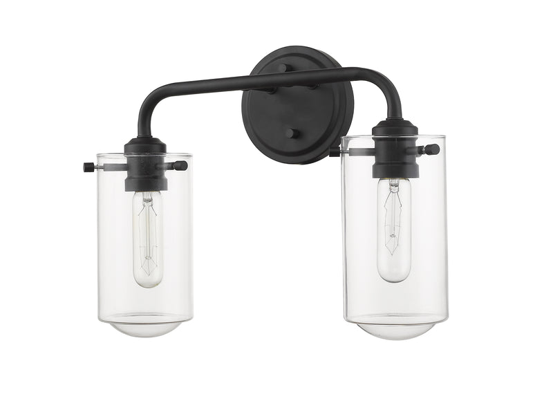 Delaney 2 Light 15" Vanity in Matte Black