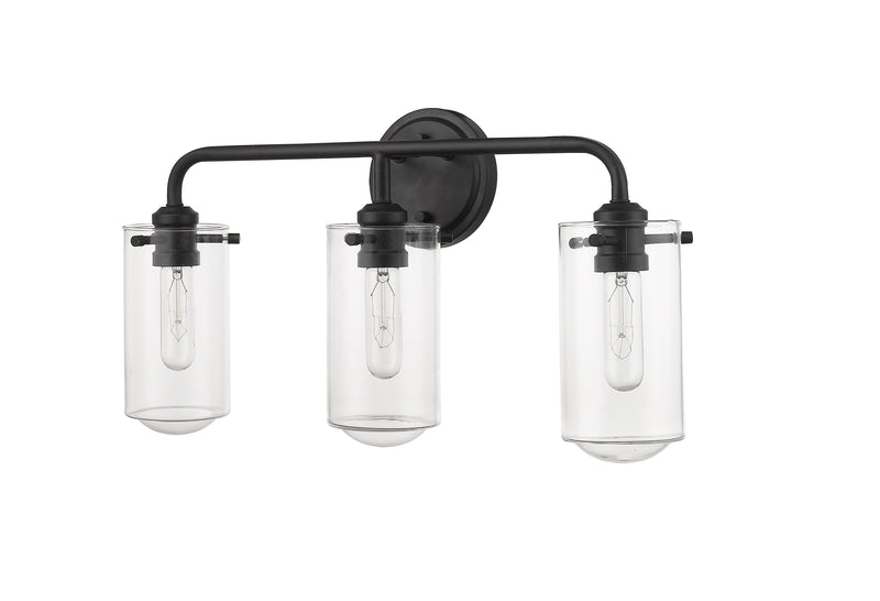 Delaney 3 Light 22" Vanity in Matte Black