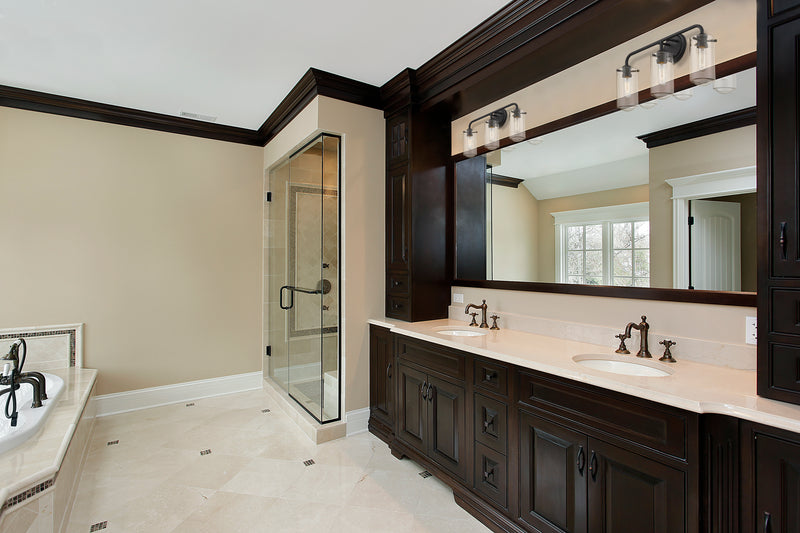 Delaney 3 Light 22" Vanity in Matte Black in a room setting