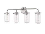 Delaney 4 Light 30" Vanity in Brushed Nickel