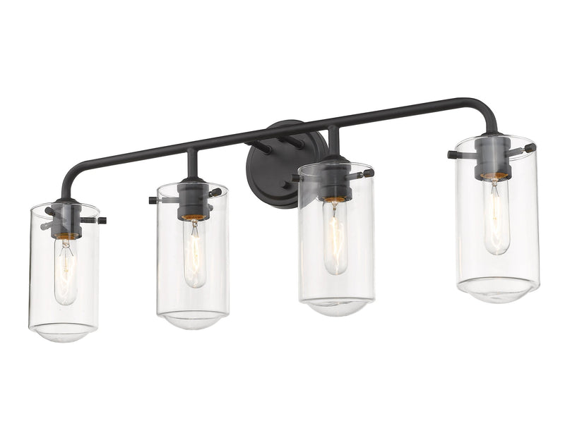 Delaney 4 Light 30" Vanity in Matte Black