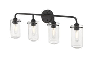 Delaney 4 Light 30" Vanity in Matte Black