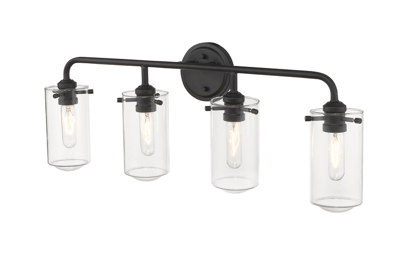 Delaney 4 Light 30" Vanity in Matte Black