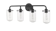 Delaney 4 Light 30" Vanity in Matte Black