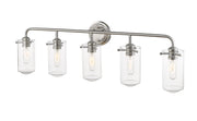 Delaney 5 Light 38" Vanity in Brushed Nickel