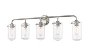 Delaney 5 Light 38" Vanity in Brushed Nickel