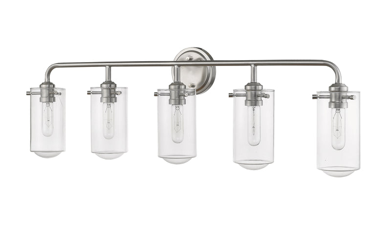 Delaney 5 Light 38" Vanity in Brushed Nickel