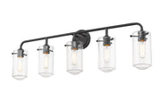 Delaney 5 Light 38" Vanity in Matte Black