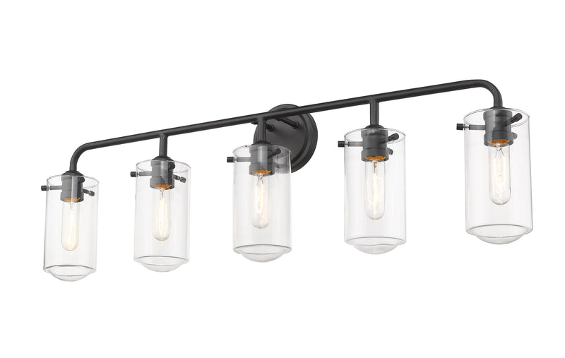 Delaney 5 Light 38" Vanity in Matte Black