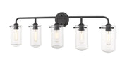 Delaney 5 Light 38" Vanity in Matte Black