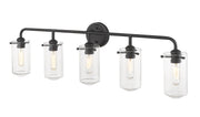 Delaney 5 Light 38" Vanity in Matte Black