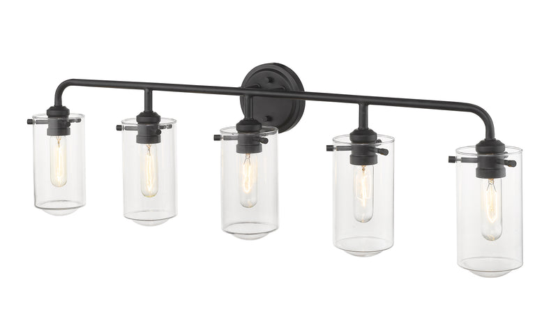 Delaney 5 Light 38" Vanity in Matte Black