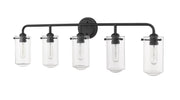 Delaney 5 Light 38" Vanity in Matte Black