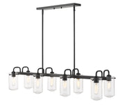 Delaney 8 Light 44" Linear Pendant in Matte Black