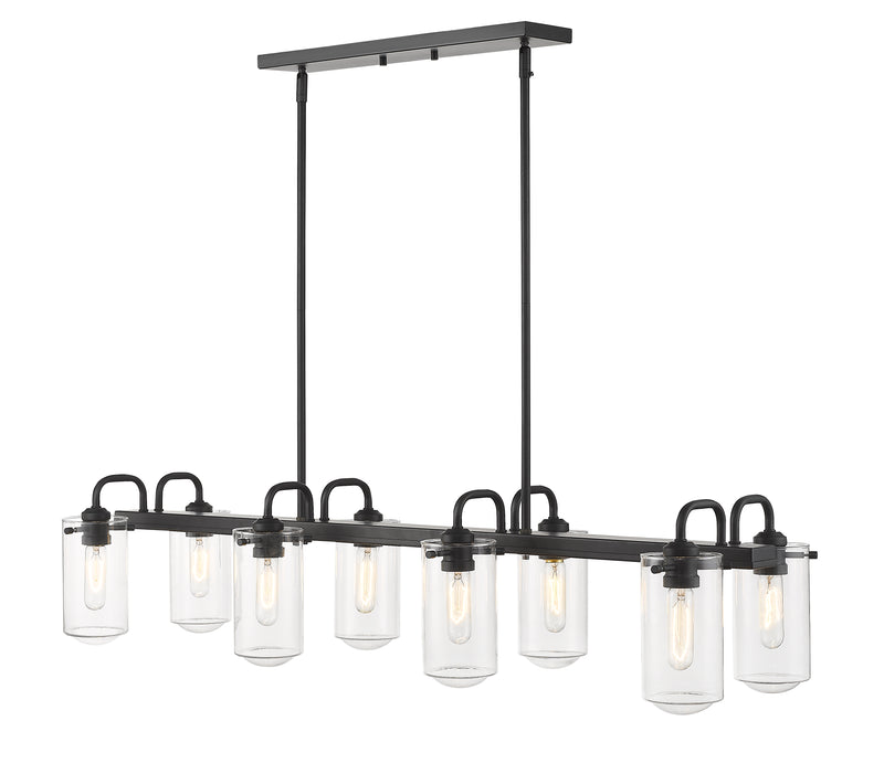 Delaney 8 Light 44" Linear Pendant in Matte Black