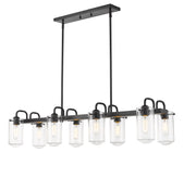 Delaney 8 Light 44" Linear Pendant in Matte Black