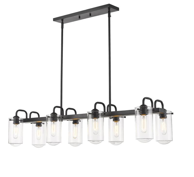 Delaney 8 Light 44" Linear Pendant in Matte Black