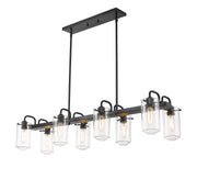 Delaney 8 Light 44" Linear Pendant in Matte Black