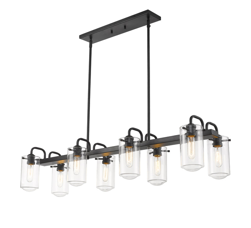 Delaney 8 Light 44" Linear Pendant in Matte Black