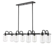 Delaney 8 Light 44" Linear Pendant in Matte Black