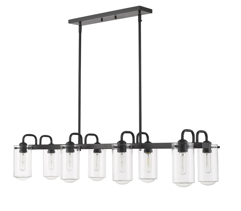 Delaney 8 Light 44" Linear Pendant in Matte Black