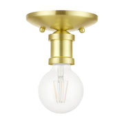 Lansdale Flush Mount in Satin Brass
