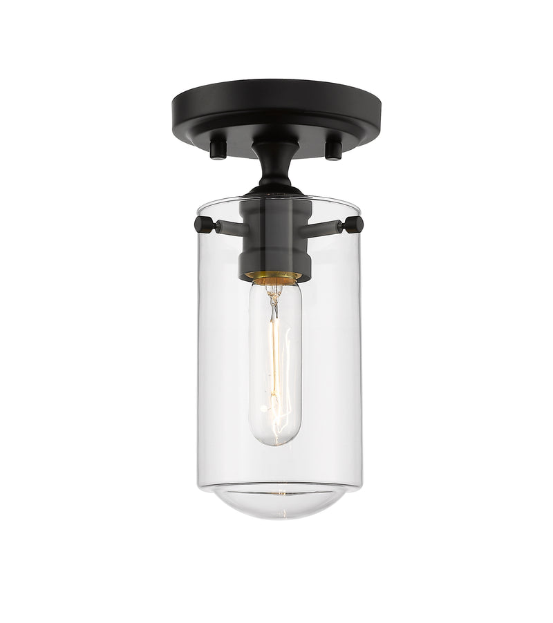 Delaney 1 Light 5" Flush Mount in Matte Black
