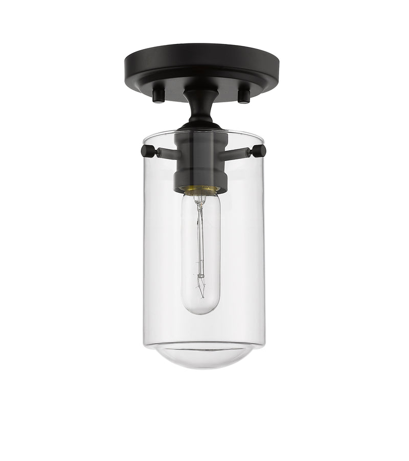 Delaney 1 Light 5" Flush Mount in Matte Black