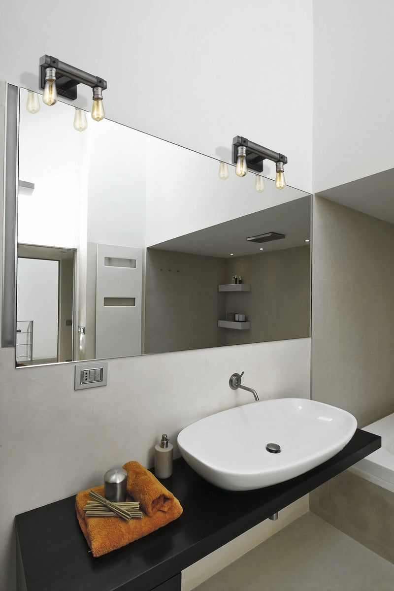 Kirkland 2 Light 14" Vanity in Ashen Barnboard in a room setting