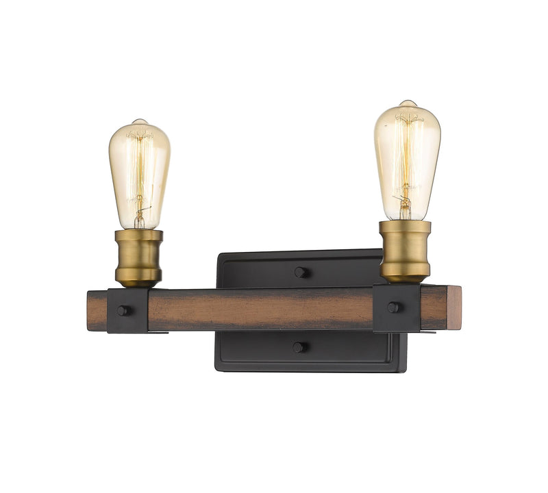 Kirkland 2 Light 14" Vanity in Rustic Mahogany