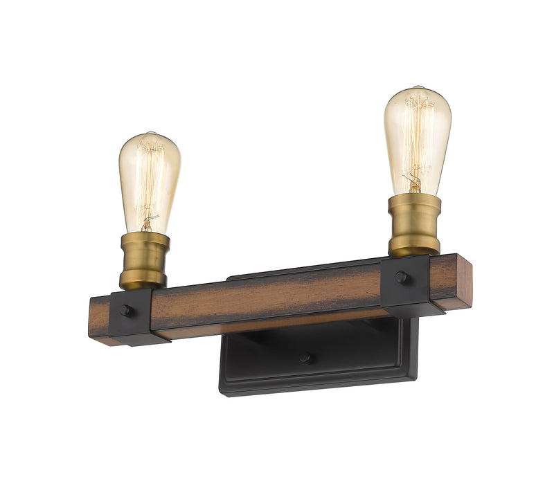 Kirkland 2 Light 14" Vanity in Rustic Mahogany