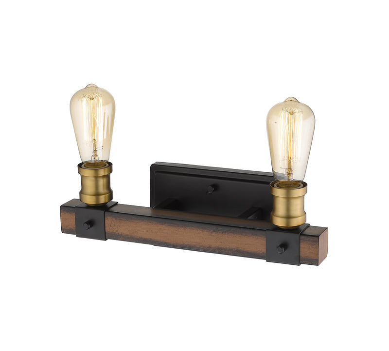 Kirkland 2 Light 14" Vanity in Rustic Mahogany