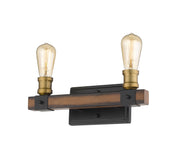 Kirkland 2 Light 14" Vanity in Rustic Mahogany