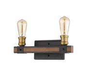 Kirkland 2 Light 14" Vanity in Rustic Mahogany