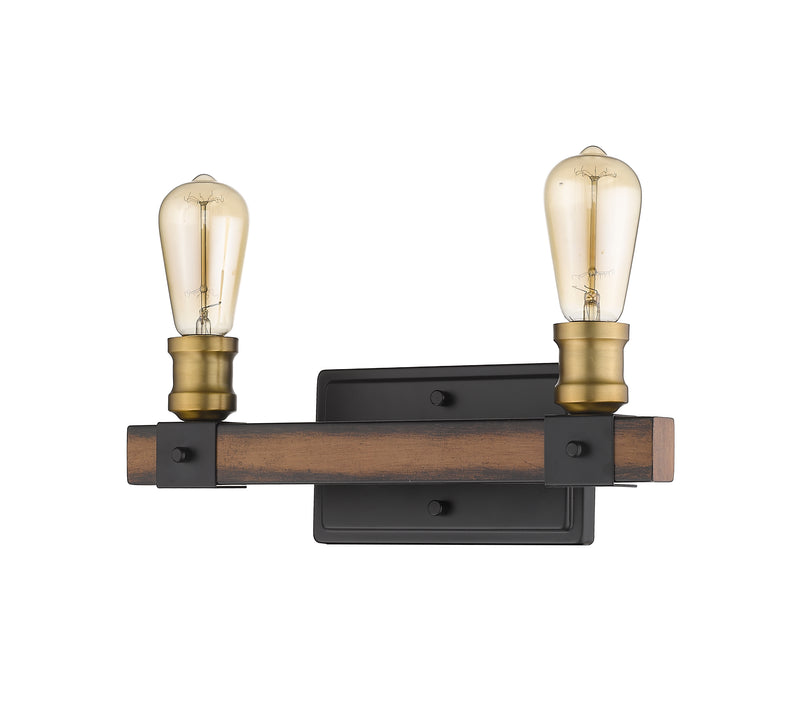 Kirkland 2 Light 14" Vanity in Rustic Mahogany