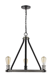 Kirkland 3 Light 20" Chandelier in Ashen Barnboard