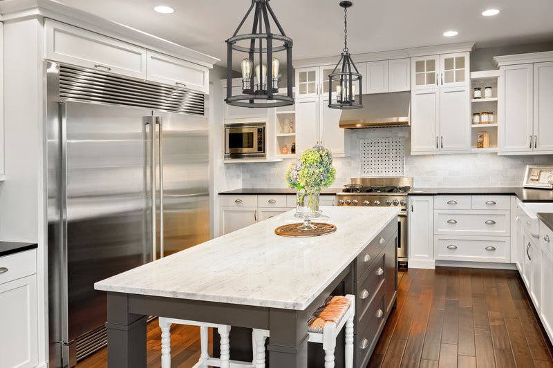Kirkland 3 Light 12" Chandelier in Ashen Barnboard in a room setting