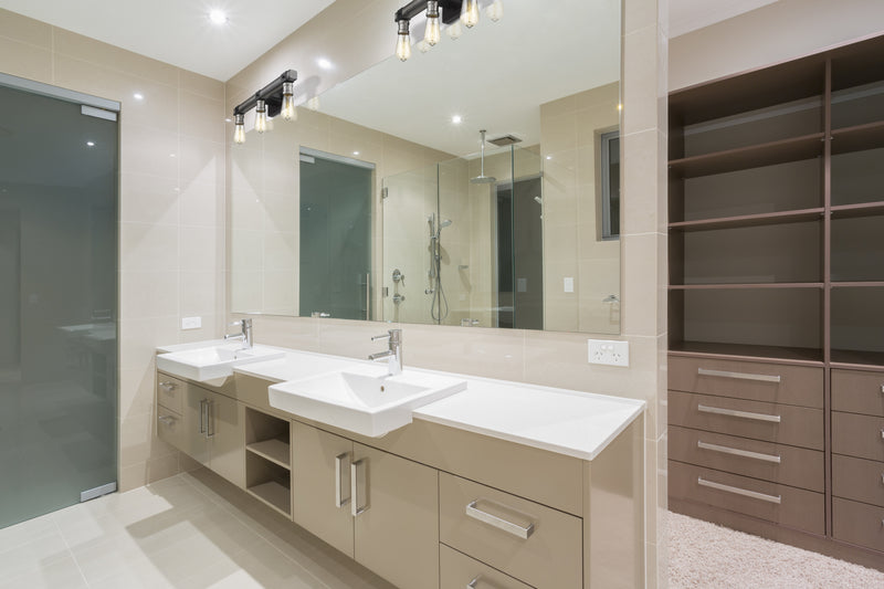 Kirkland 3 Light 22" Vanity in Ashen Barnboard in a room setting