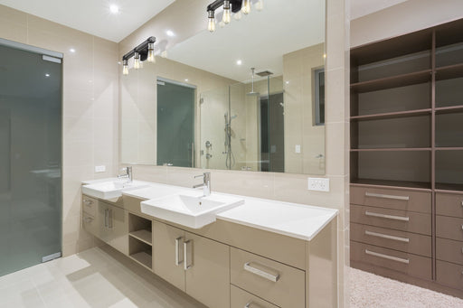 Kirkland 3 Light 22" Vanity in Ashen Barnboard in a room setting