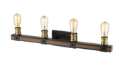 Kirkland 4 Light 30" Vanity in Rustic Mahogany