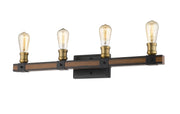 Kirkland 4 Light 30" Vanity in Rustic Mahogany